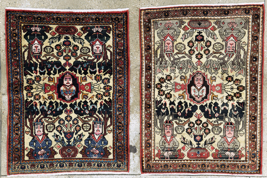 Vintage Persian Malayer Pictorial Rug (Pair: 2 of 2), No.26694 - Gsblank