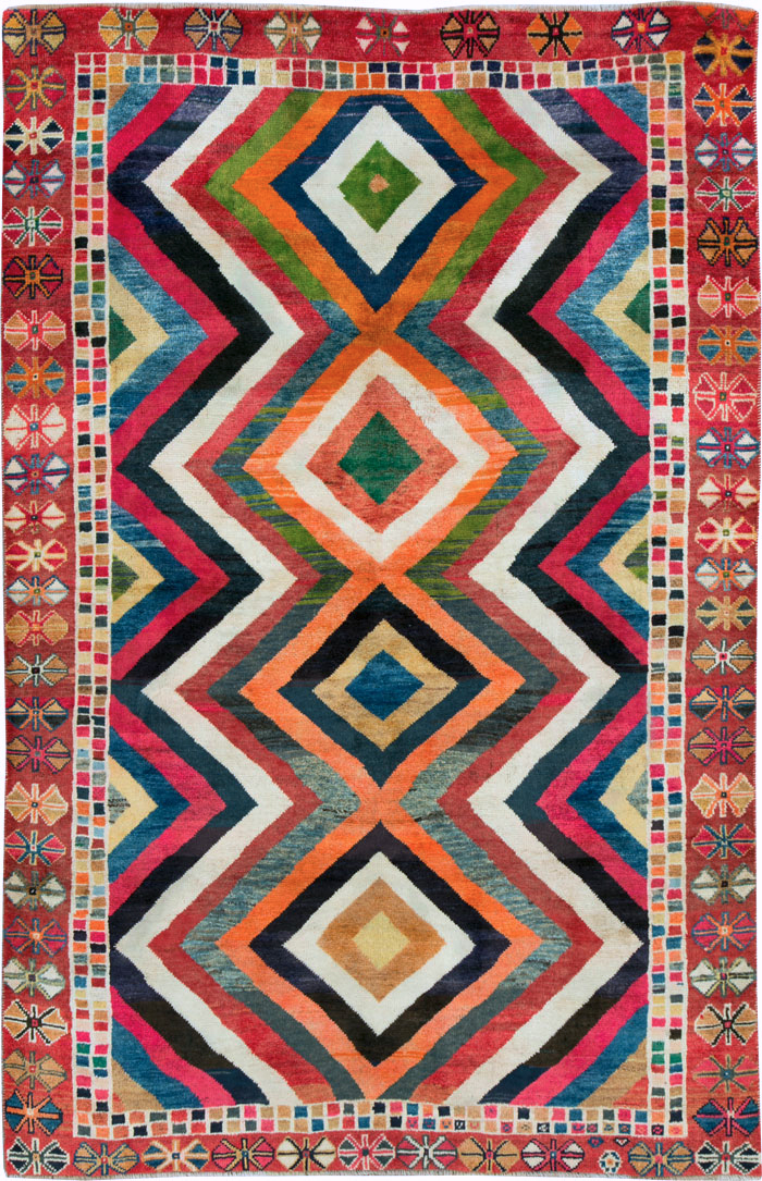 Vintage Persian Gabbeh Rug, No.26701 - Gsblank