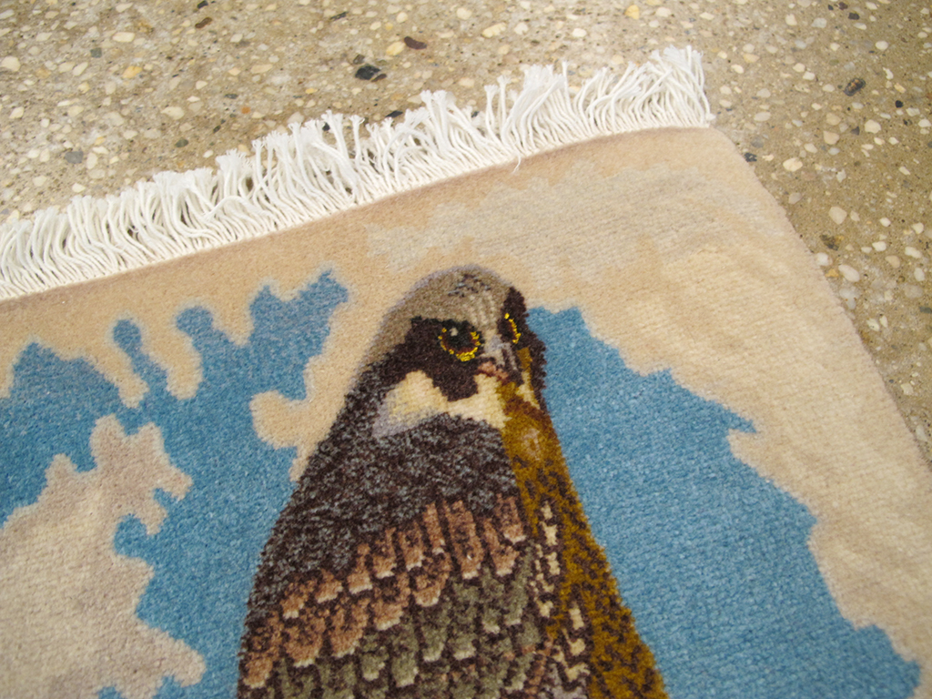 Vintage Persian Tabriz Pictorial Rug, No.26705 - Gsblank