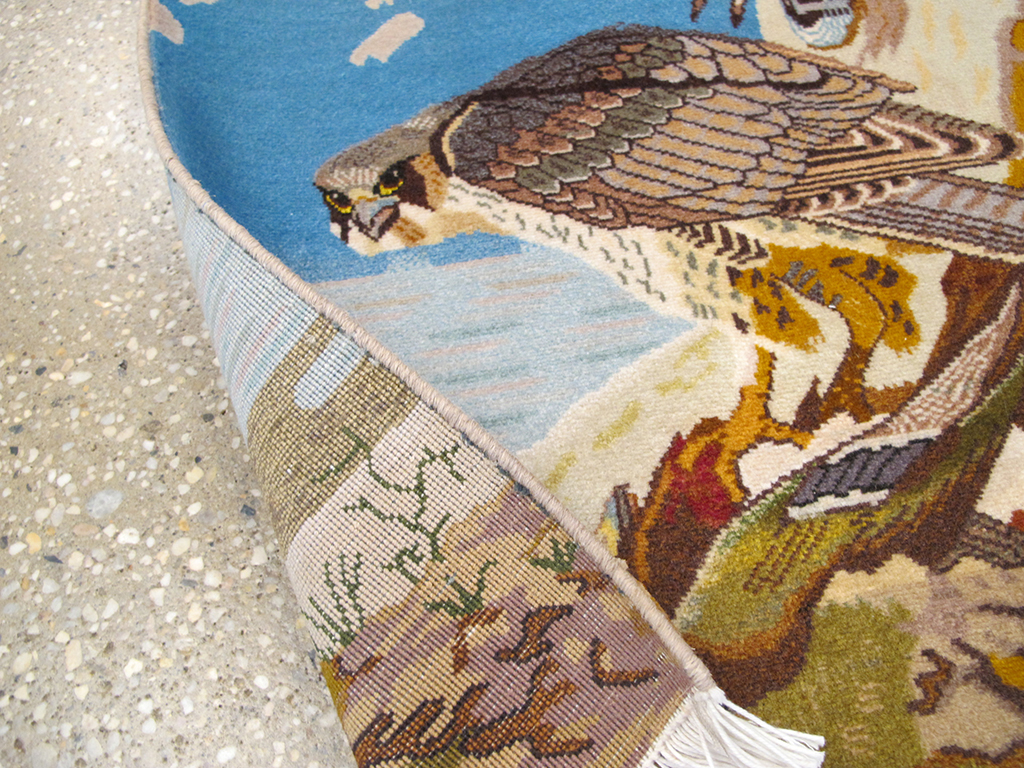 Vintage Persian Tabriz Pictorial Rug, No.26705 - Gsblank