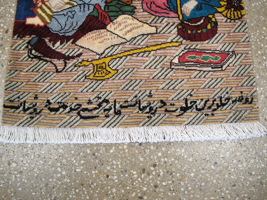 Vintage Persian Tabriz Pictorial Rug (Pair: 1 of 2), No.26706 - Gsblank