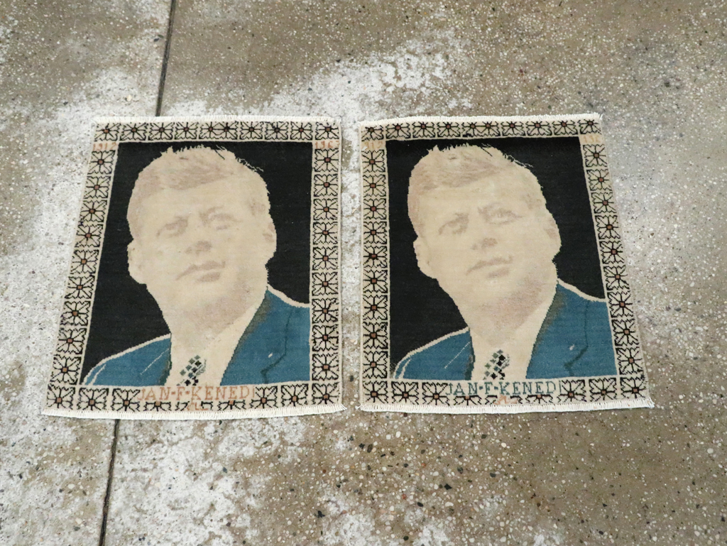 Vintage Persian Tabriz Pictorial Rug (Pair: 2 of 2), No.26710 - Gsblank