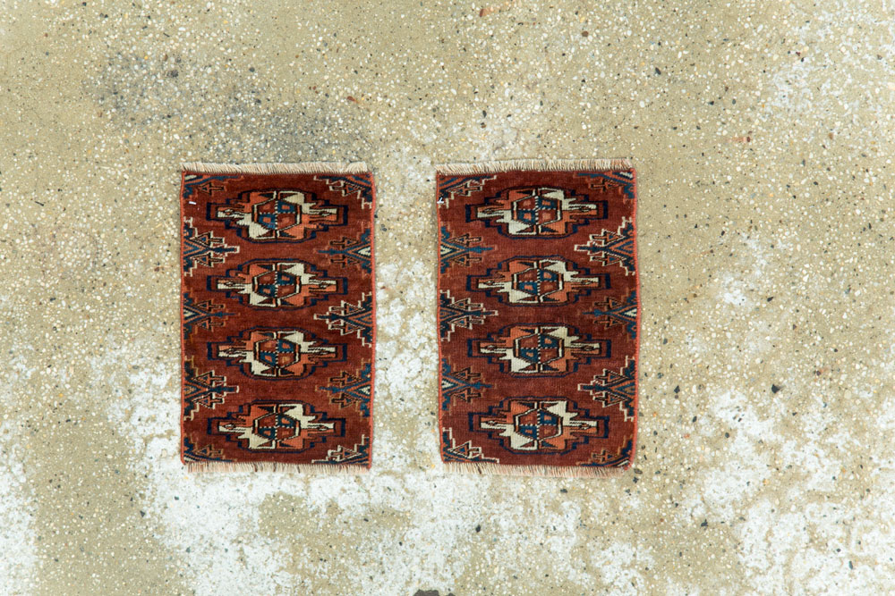 Vintage Persian Baluch Tribal Throw Rug (Pair: 1 of 2), No.26716 - Gsblank