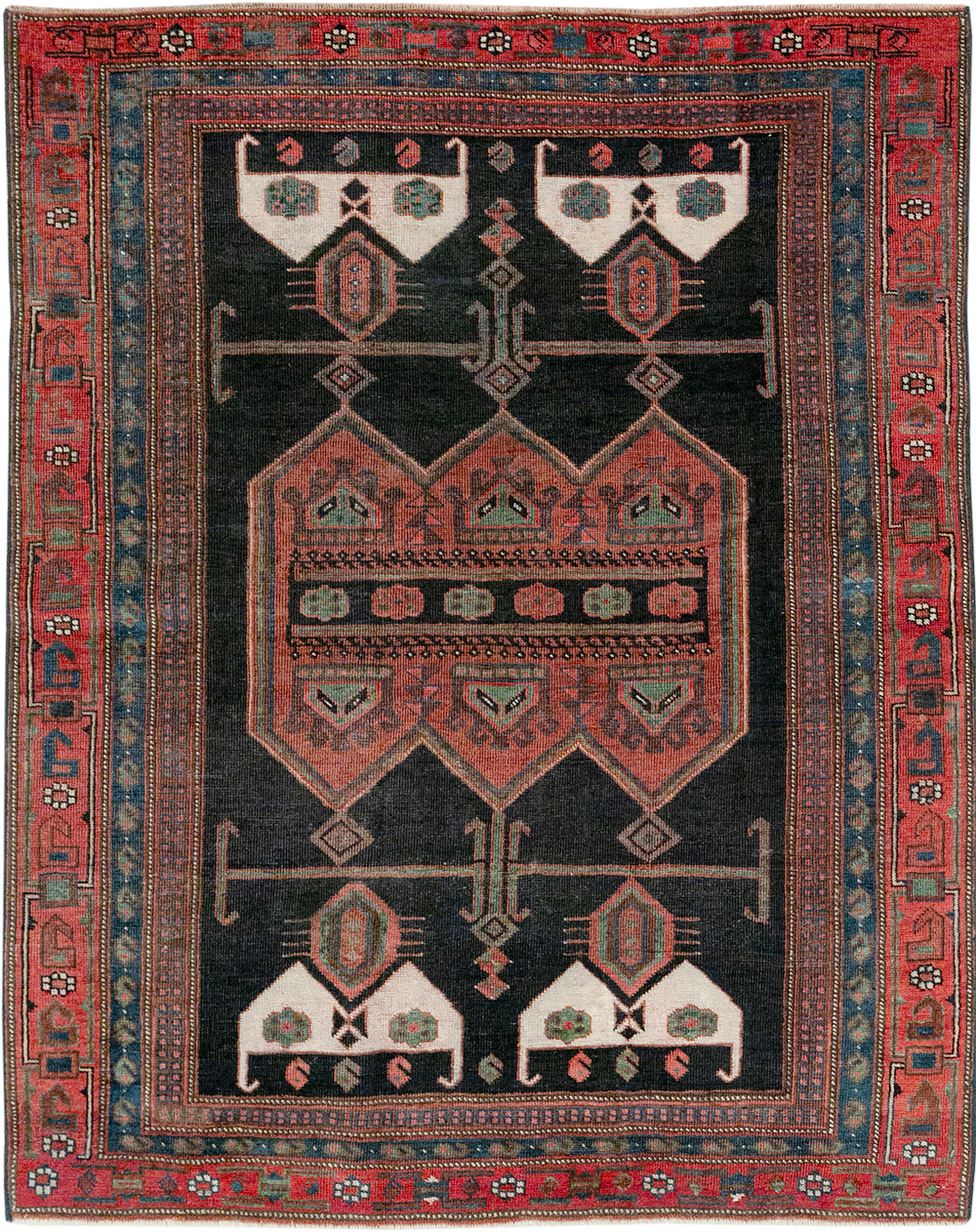 Antique Persian Afshar Accent Rug, No.26719 - Gsblank