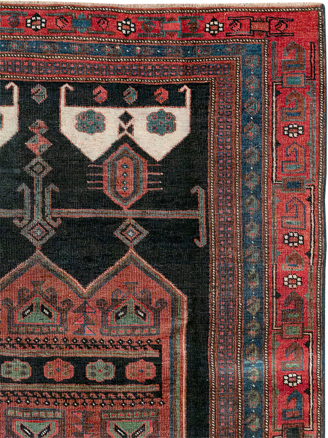 Antique Persian Afshar Accent Rug, No.26719 - Gsblank