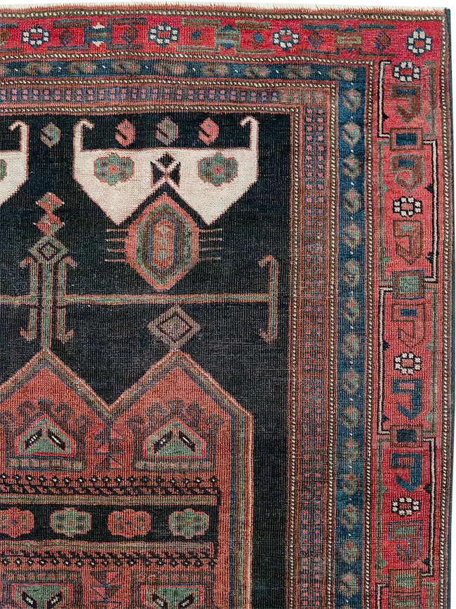 Antique Persian Afshar Accent Rug, No.26719 - Gsblank
