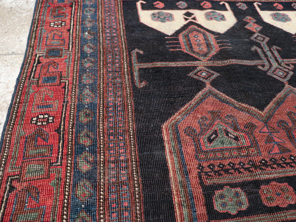 Antique Persian Afshar Accent Rug, No.26719 - Gsblank