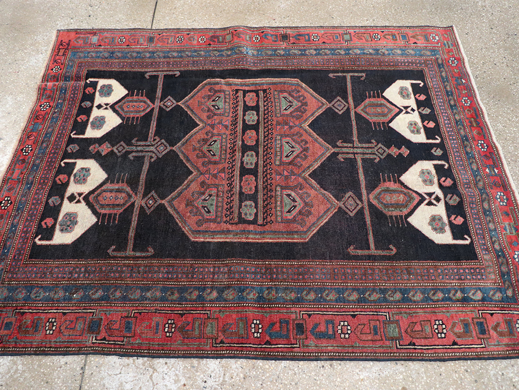 Antique Persian Afshar Accent Rug, No.26719 - Gsblank
