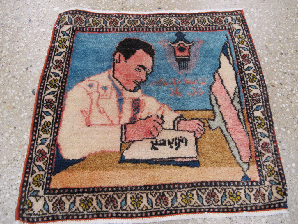 Antique Persian Tabriz Pictorial Rug (Pair: 2 of 2), No.26723 - Gsblank