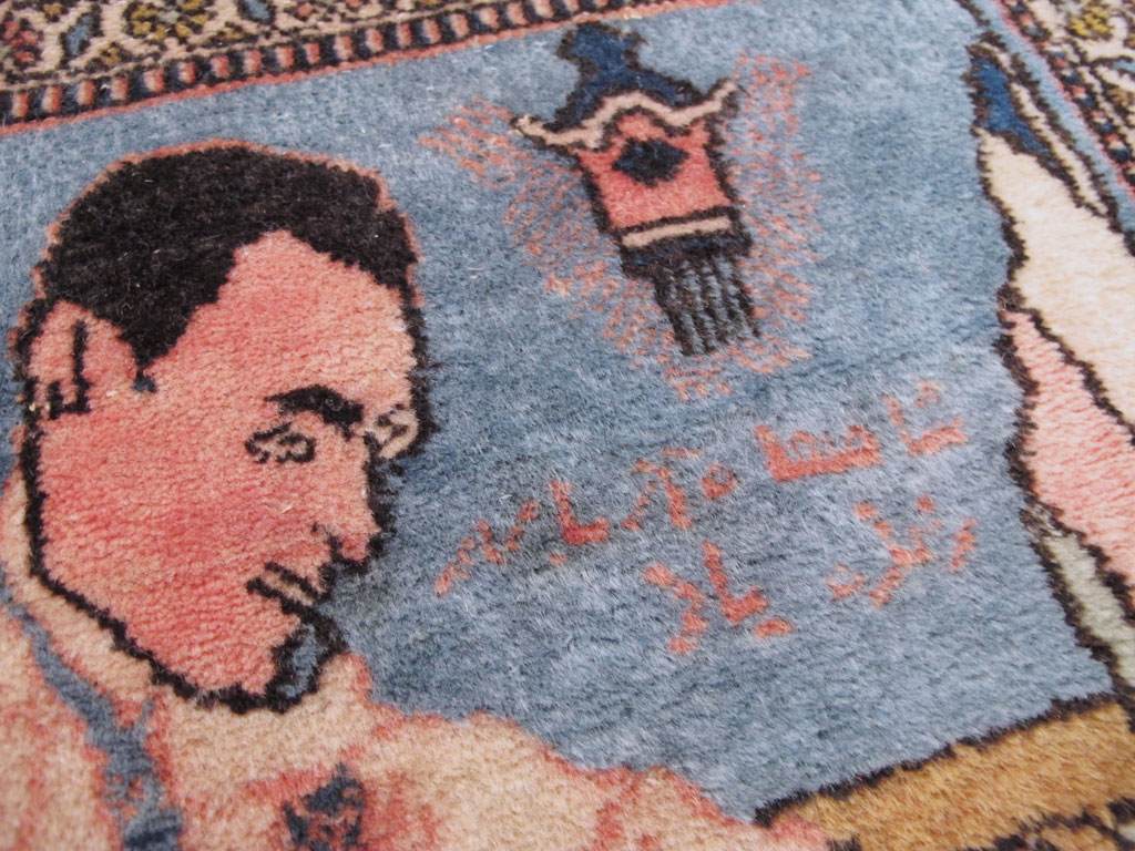 Antique Persian Tabriz Pictorial Rug (Pair: 2 of 2), No.26723 - Gsblank