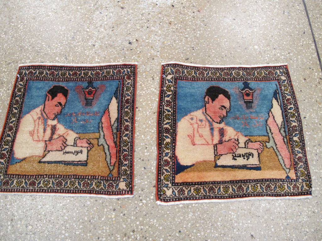Antique Persian Tabriz Pictorial Rug (Pair: 2 of 2), No.26723 - Gsblank