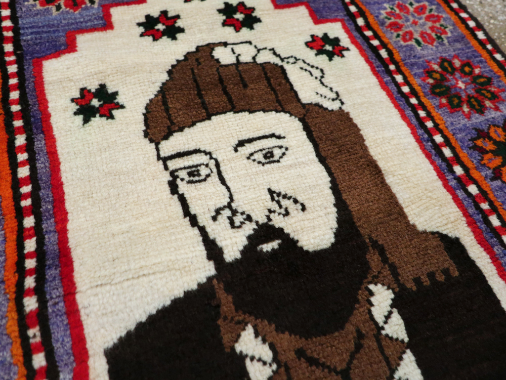 Vintage Persian Baluch Pictorial Rug, No.26725 - Gsblank