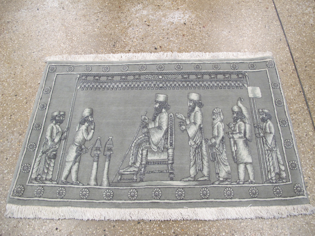 Persian Tabriz Pictorial Rug, No.26727 - Gsblank