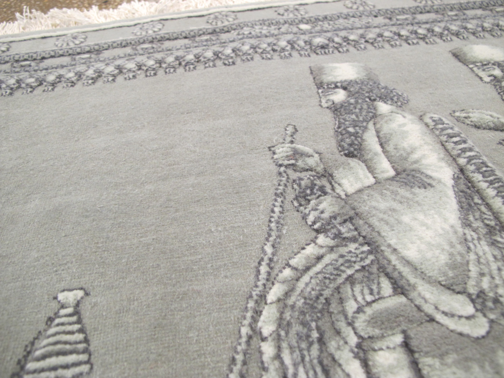 Persian Tabriz Pictorial Rug, No.26727 - Gsblank