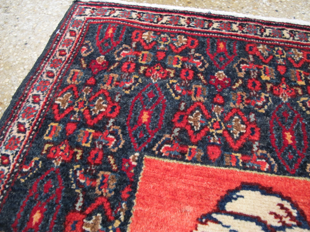 Vintage Persian Senneh Malayer Pictorial Rug, No.26728 - Gsblank