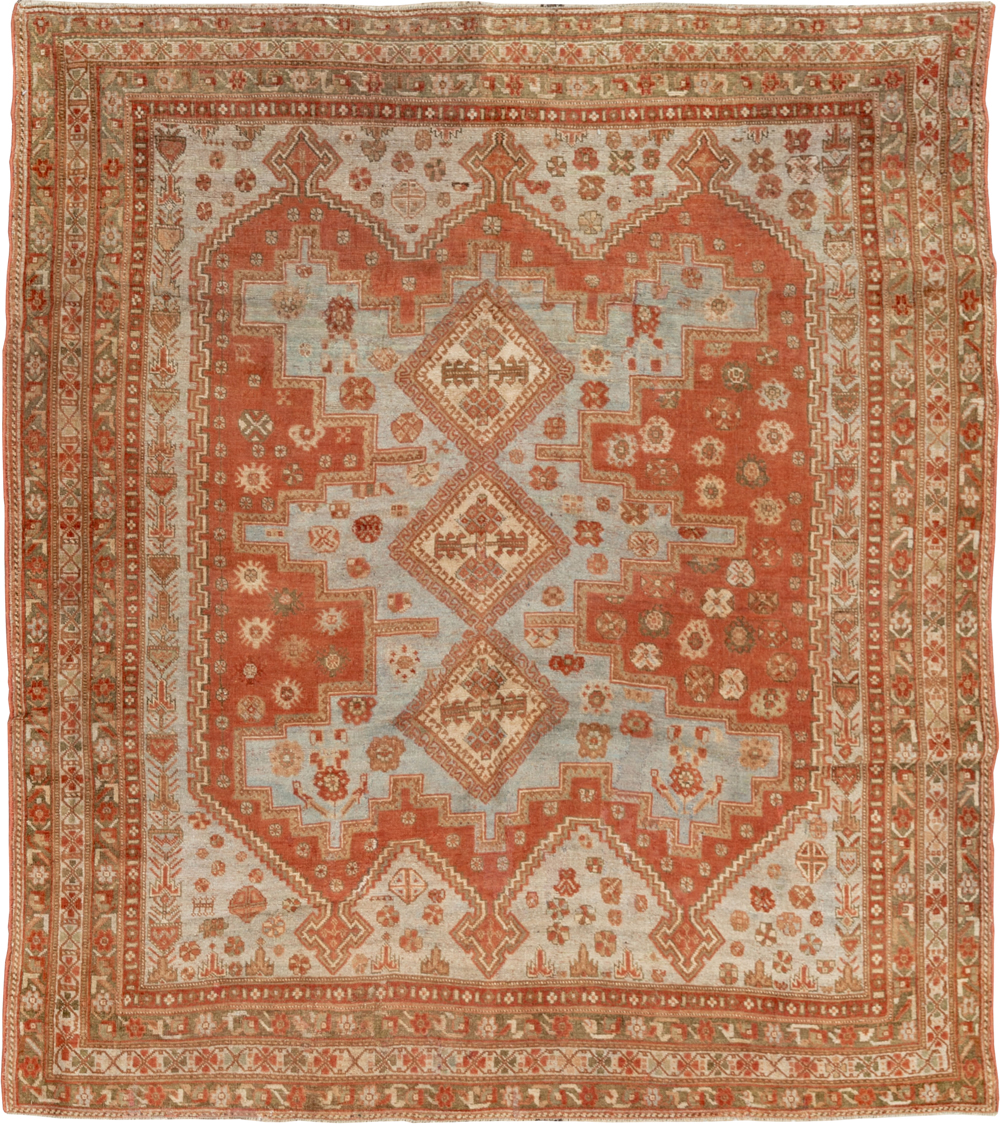 Antique Persian Afshar Accent Rug, No.26729 - Gsblank