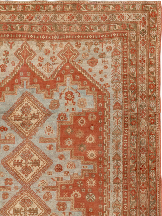 Antique Persian Afshar Accent Rug, No.26729 - Gsblank