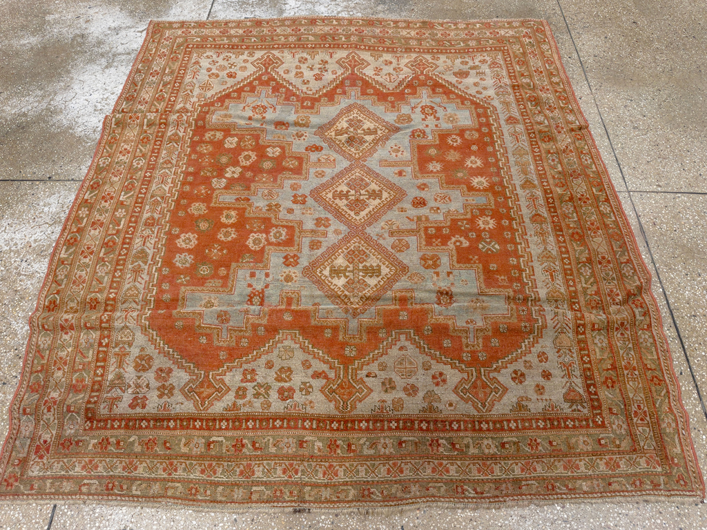 Antique Persian Afshar Accent Rug, No.26729 - Gsblank