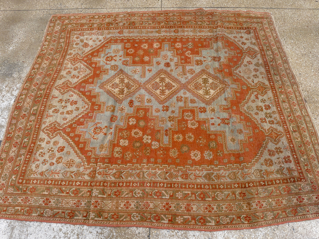Antique Persian Afshar Accent Rug, No.26729 - Gsblank