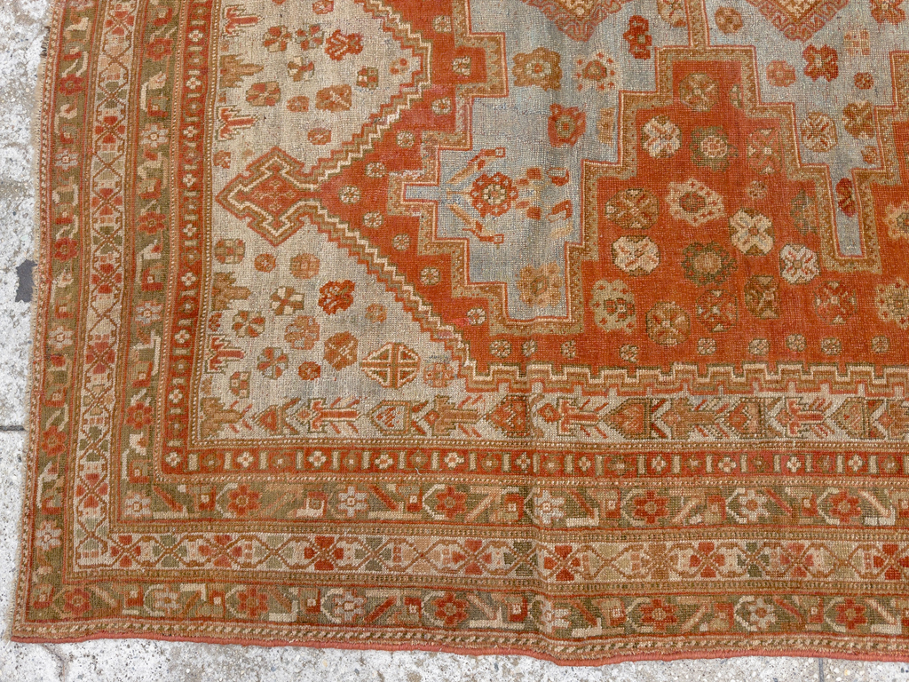 Antique Persian Afshar Accent Rug, No.26729 - Gsblank