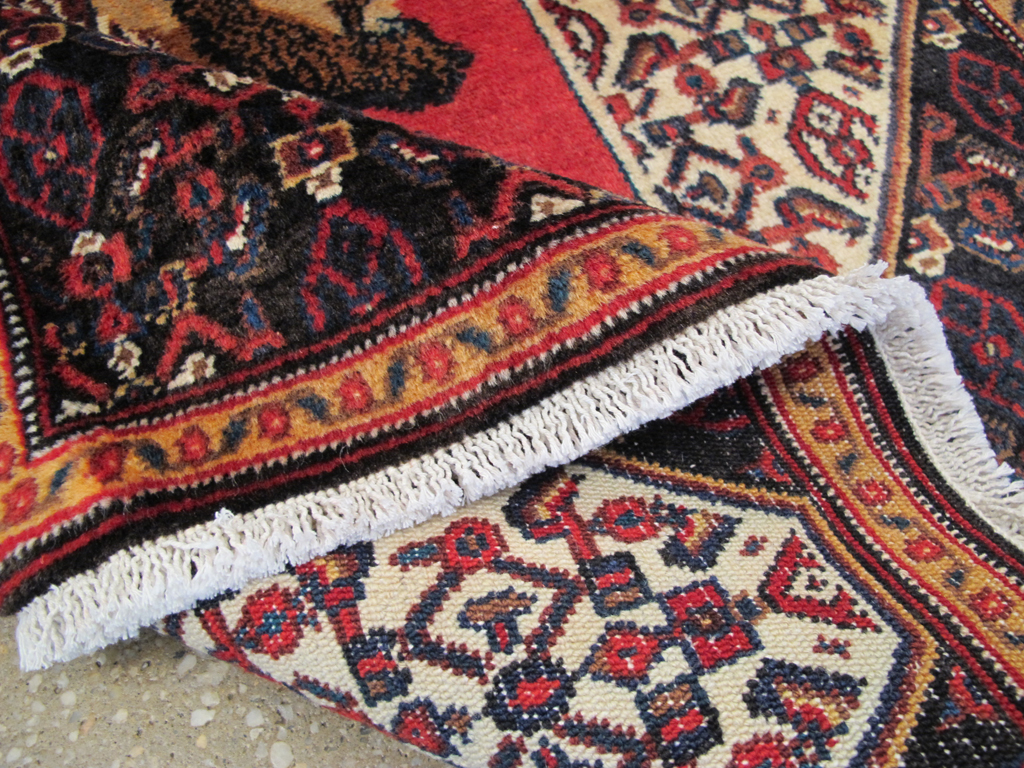 Vintage Persian Senneh Malayer Pictorial Rug, No.26731 - Gsblank