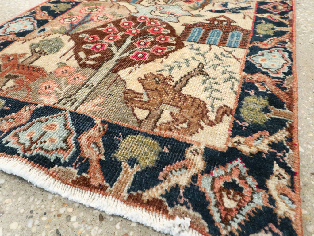 Vintage Persian Tabriz Pictorial Rug (Pair: 1 of 2), No.26742 - Gsblank