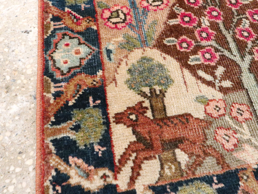 Vintage Persian Tabriz Pictorial Rug (Pair: 2 of 2), No.26743 - Gsblank