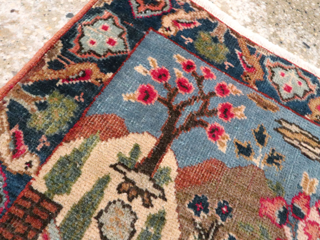 Vintage Persian Tabriz Pictorial Rug (Pair: 2 of 2), No.26743 - Gsblank