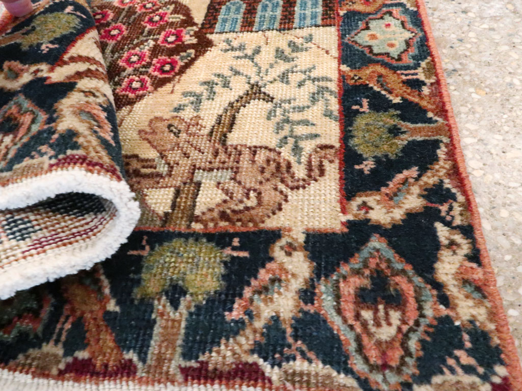 Vintage Persian Tabriz Pictorial Rug (Pair: 2 of 2), No.26743 - Gsblank