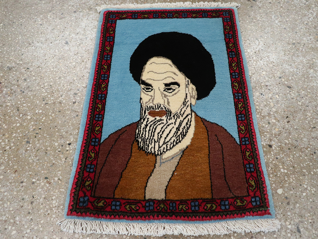 Vintage Persian Mahal Pictorial Rug, No.26744 - Gsblank