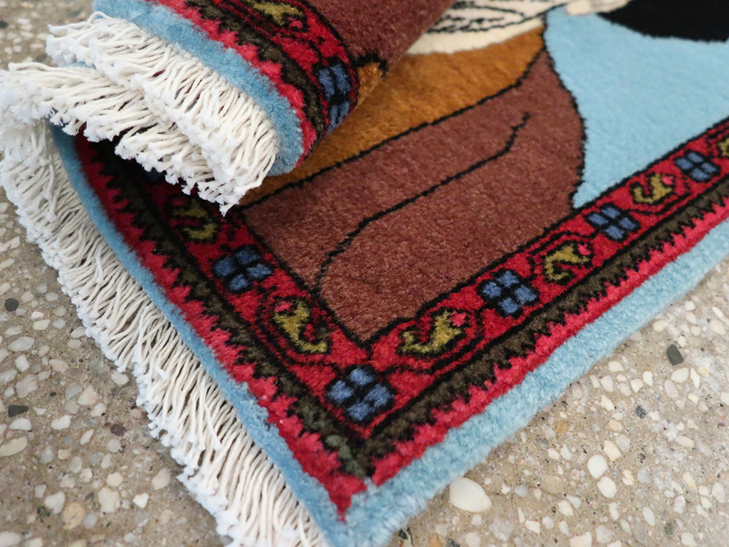 Vintage Persian Mahal Pictorial Rug, No.26744 - Gsblank