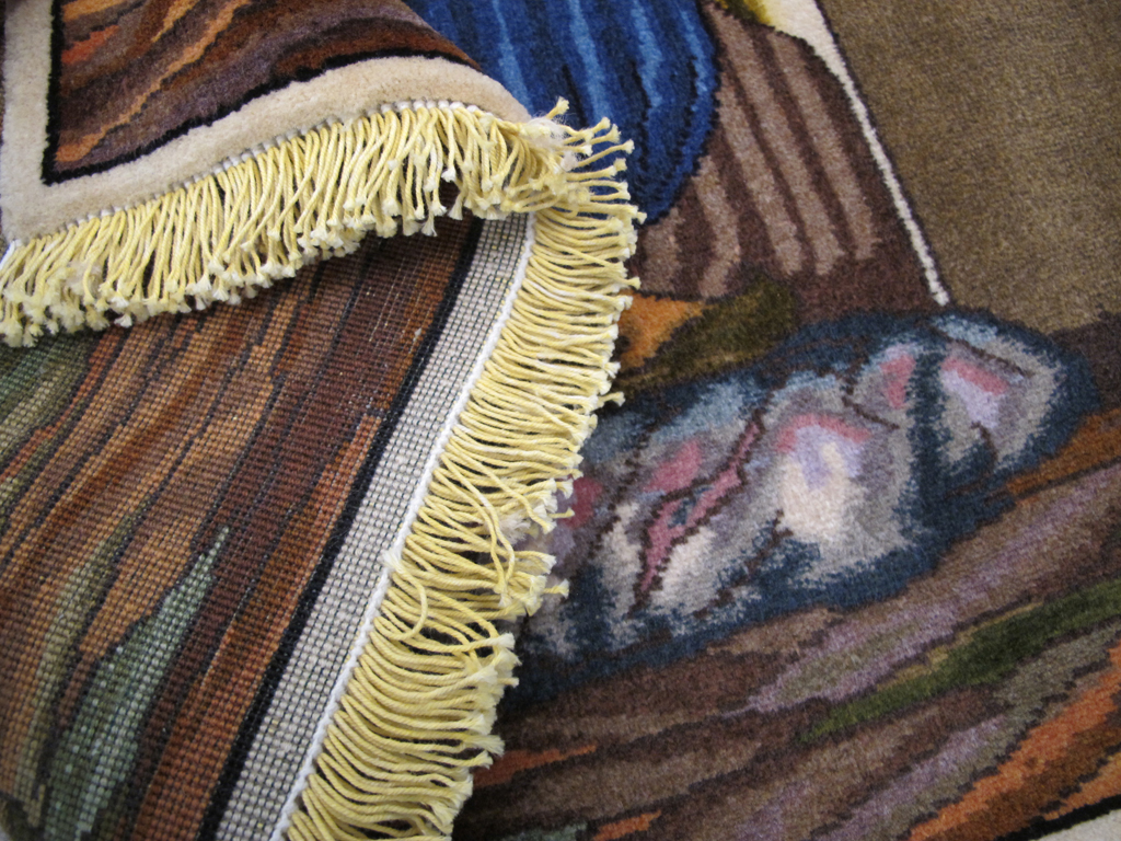 Vintage Persian Tabriz Pictorial Rug, No.26766 - Gsblank