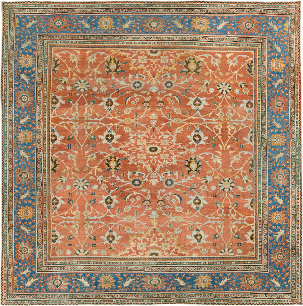 Antique Persian Mahal Large Square Carpet, No.26769 - Gsblank