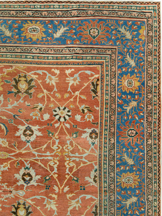 Antique Persian Mahal Large Square Carpet, No.26769 - Gsblank