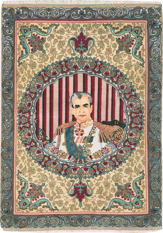 Vintage Persian Tabriz Pictorial Rug, No.26771 - Gsblank