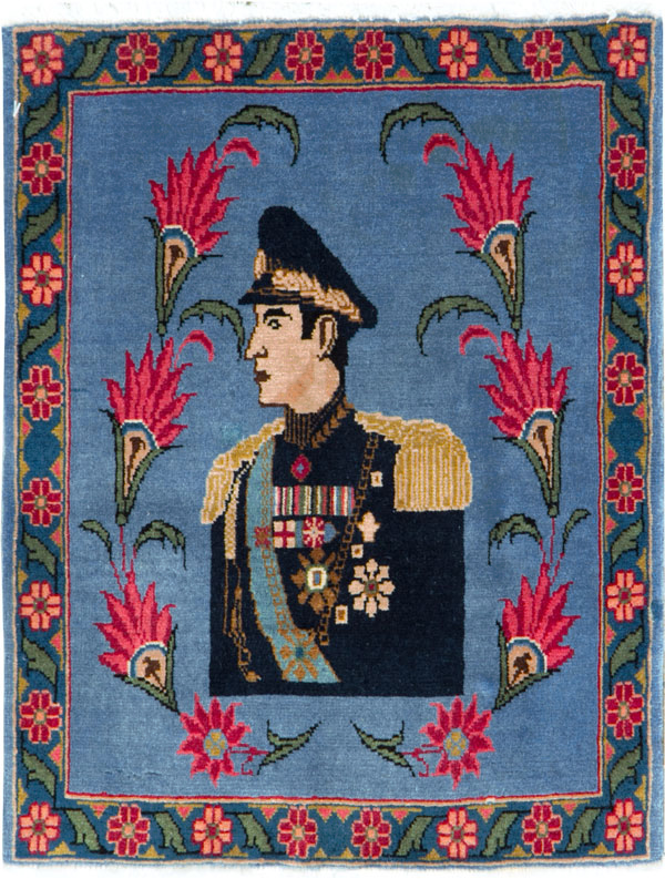 Vintage Persian Tabriz Pictorial Rug, No.26786 - Gsblank