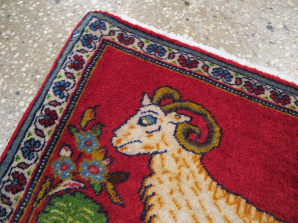 Vintage Persian Tabriz Pictorial Rug (Pair: 1 of 2), No.26788 - Gsblank