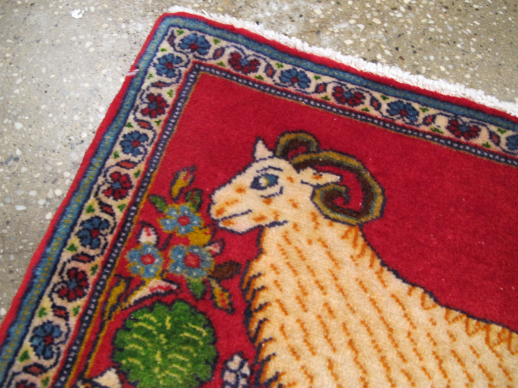 Vintage Persian Tabriz Pictorial Rug (Pair: 2 of 2), No.26789 - Gsblank