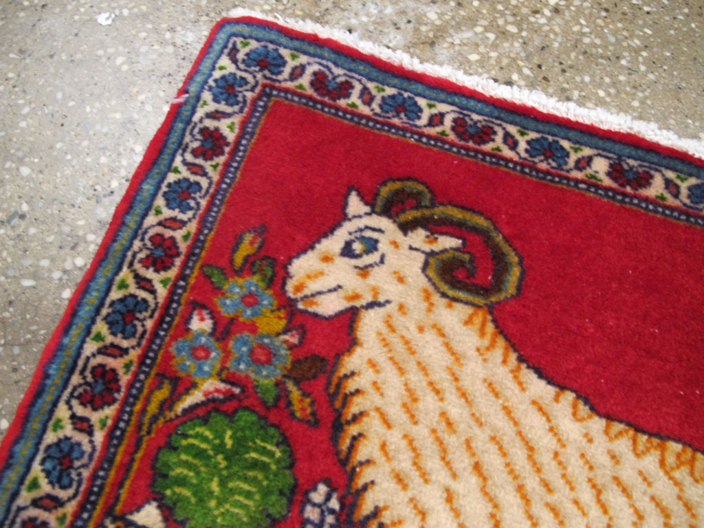 Vintage Persian Tabriz Pictorial Rug (Pair: 2 of 2), No.26789 - Gsblank