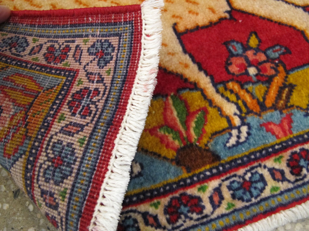 Vintage Persian Tabriz Pictorial Rug (Pair: 2 of 2), No.26789 - Gsblank