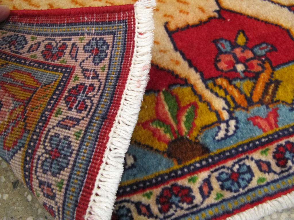 Vintage Persian Tabriz Pictorial Rug (Pair: 2 of 2), No.26789 - Gsblank