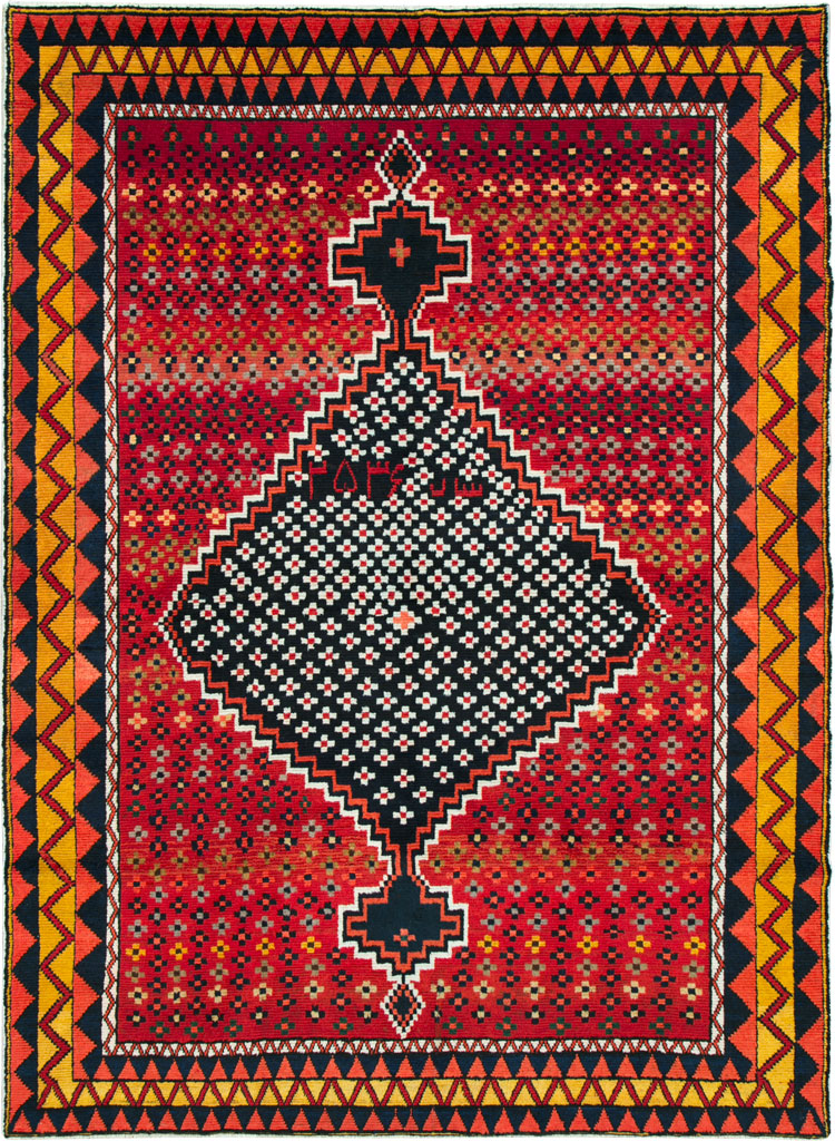 Vintage Persian Gabbeh Rug, No.26797 - Gsblank