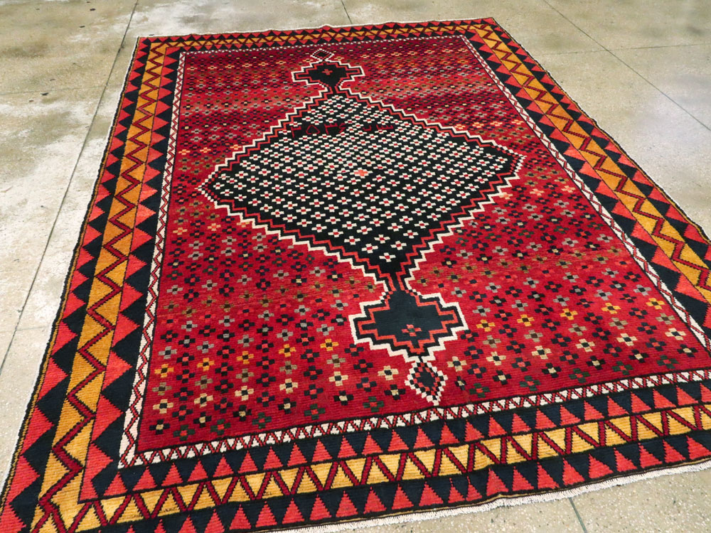Vintage Persian Gabbeh Rug, No.26797 - Gsblank