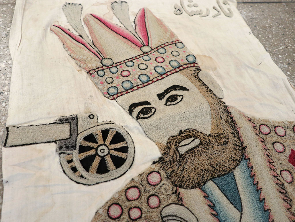 Vintage Persian Pictorial Textile , No.26809 - Gsblank