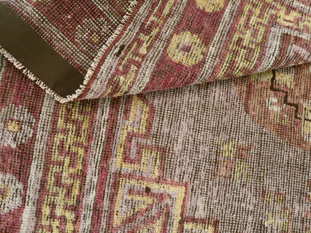 Antique East Turkestan Khotan Accent Rug, No.26818 - Gsblank