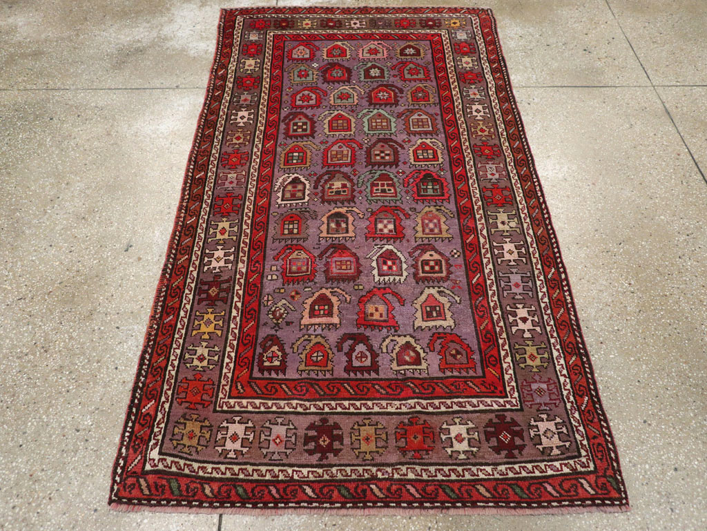 Antique Caucasian Accent Rug, No.26821 - Gsblank