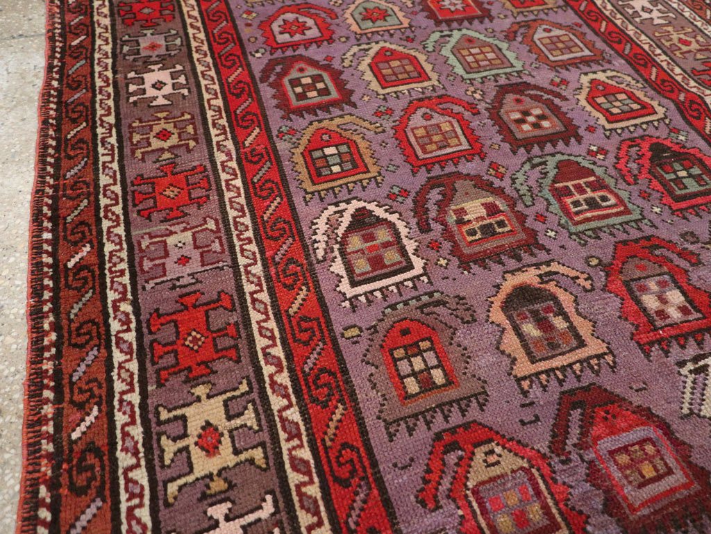 Antique Caucasian Accent Rug, No.26821 - Gsblank