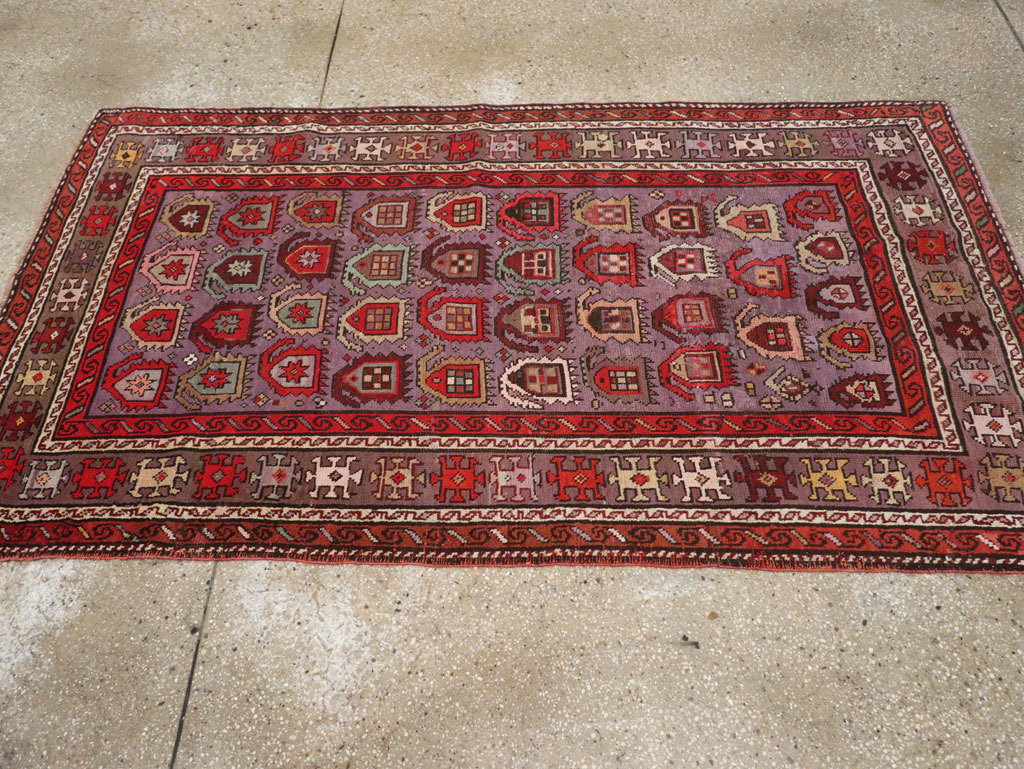 Antique Caucasian Accent Rug, No.26821 - Gsblank