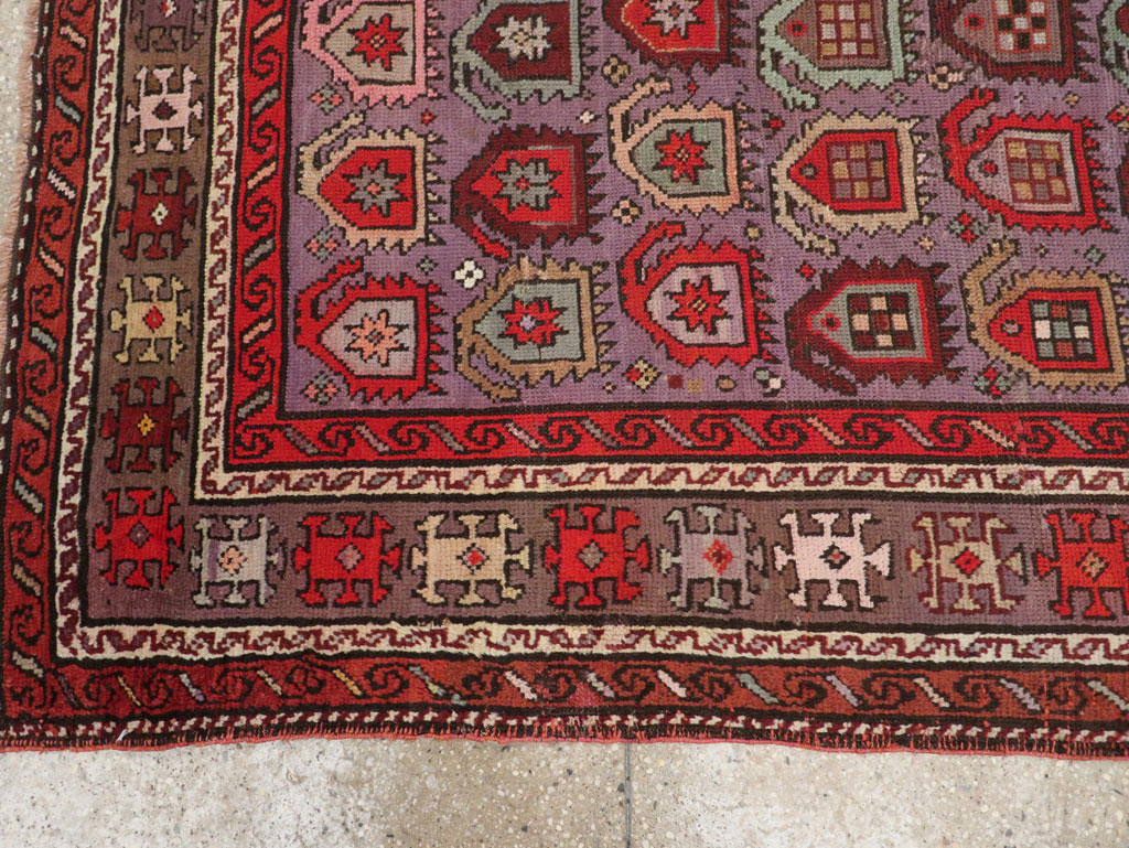 Antique Caucasian Accent Rug, No.26821 - Gsblank