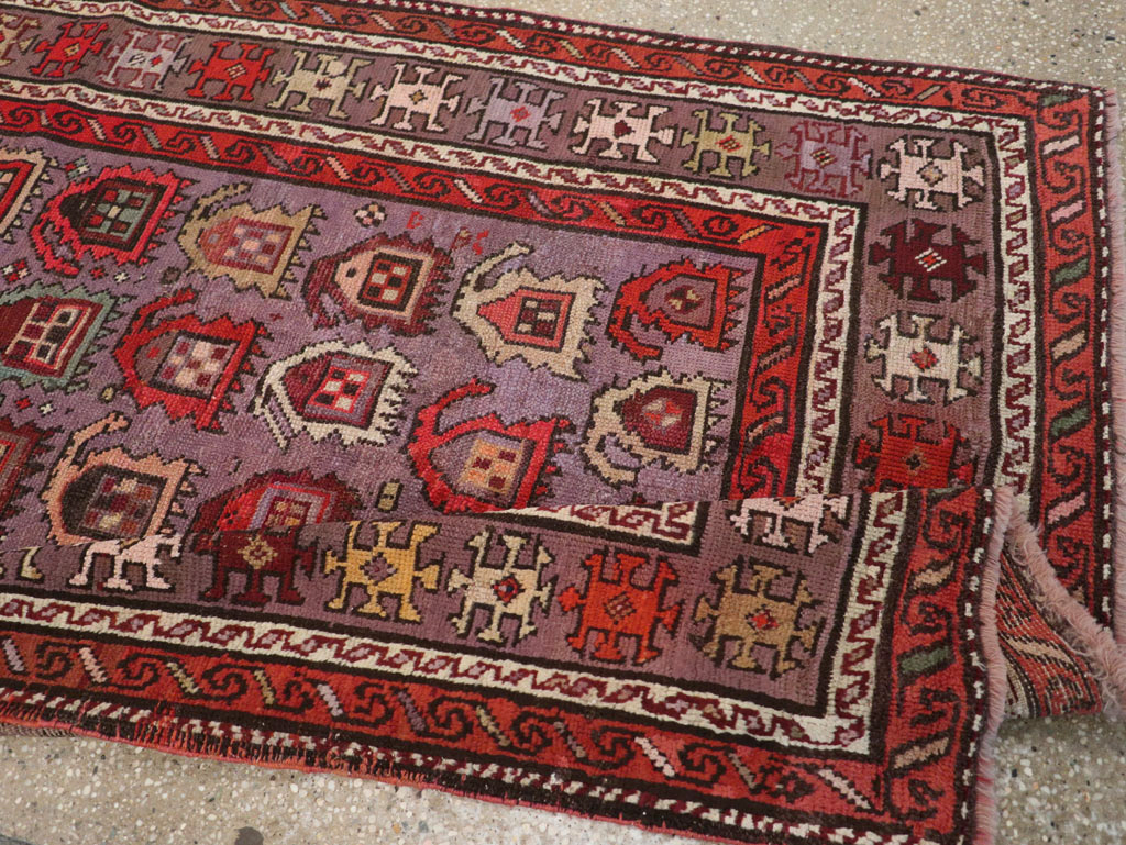 Antique Caucasian Accent Rug, No.26821 - Gsblank